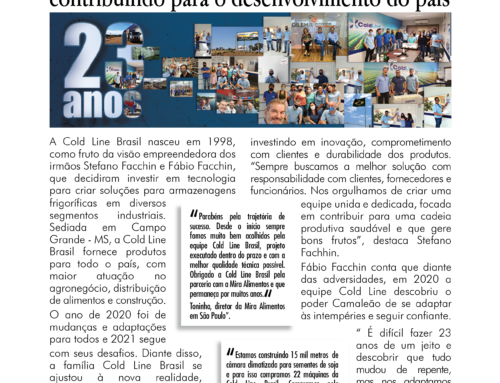 Coldline, há 23 anos contribuindo para o desenvolvimento do país